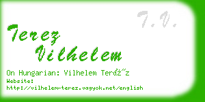 terez vilhelem business card